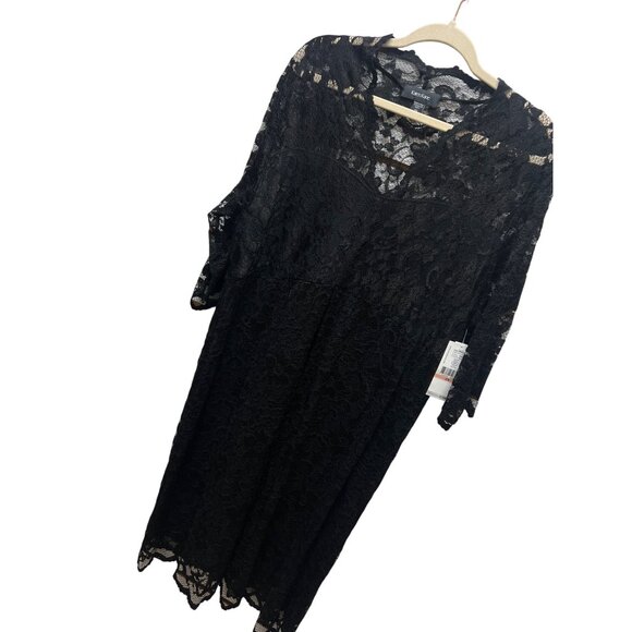 Karen Kane NWT Black Lace Scalloped Sheath Dress - Picture 3 of 10